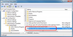 Restrict the Control Panel using Group Policy, by Computer Repair Sacramento CA