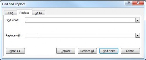 MS Word Replace comma - Computer Repair Sacramento CA