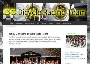 Sacramento Custom Web Design Portfolio - Body Concepts Bicycle Racing Team