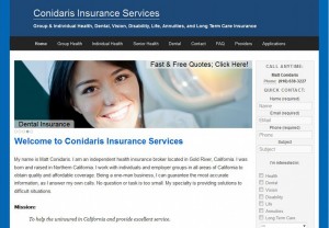 Sacramento Custom Web Design Portfolio - Conidaris Insurance Services
