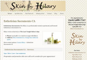 Sacramento Custom Web Design Portfolio - Skin by Hilary