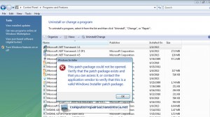 This Patch Package Could Not Be Opened .net Framework 1.1