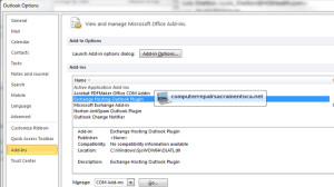 View and Manage Microsoft Office add-ins 2010